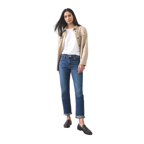 Banana Republic Denim - Banana Republic Girlfriend Jean Relaxed Fit Midrise Denim Blue Women's Size 4